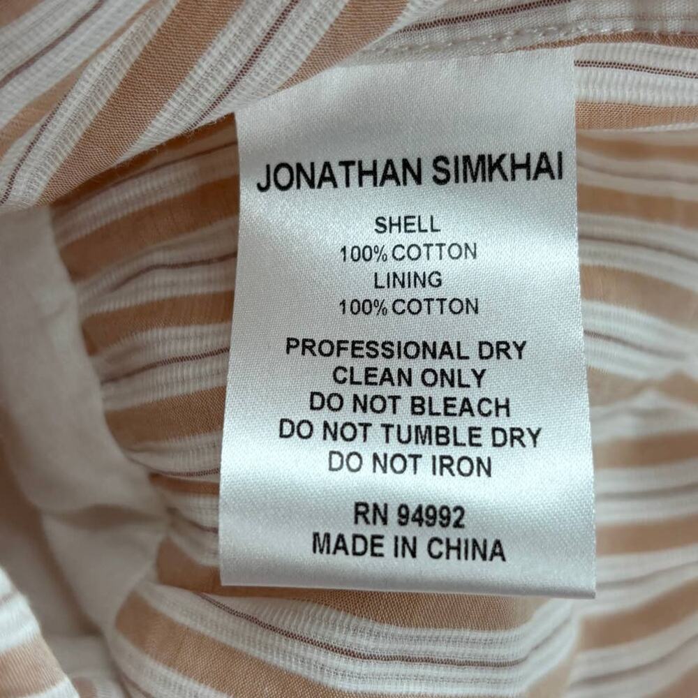 Jonathan Simkhai Beige Striped Mini Dress - Picture 12 of 12